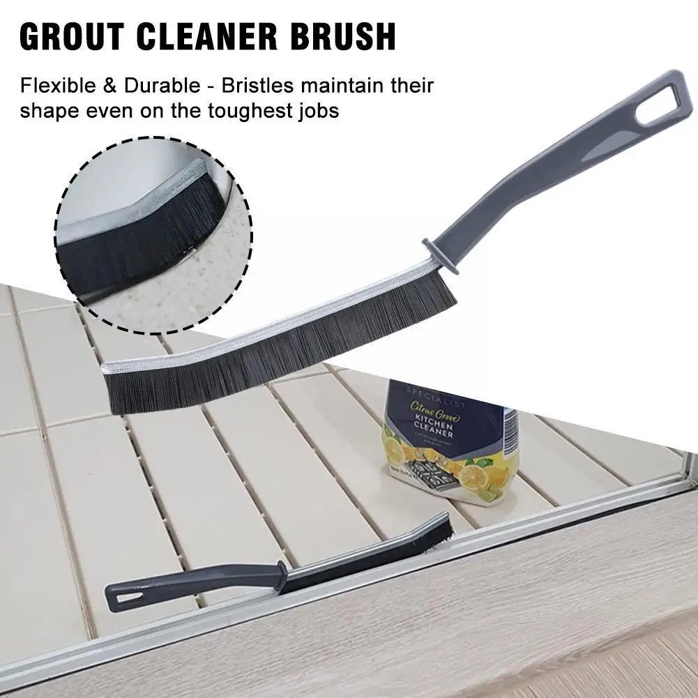Grout Cleaner Brush Household Tile Joints Scrubber Stiff Bristles Small Tile Grout Cleaning Brush For Shower Floor Lines V9D2