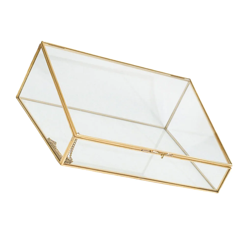 

1pc Chic Design Glass Box Transparent Box Storage Box