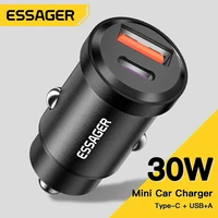 essager 30w usb c car charger fast charging for xiaomi iphone 12 13 oneplus huawei poco3 redmi type c lighter car phone chargers