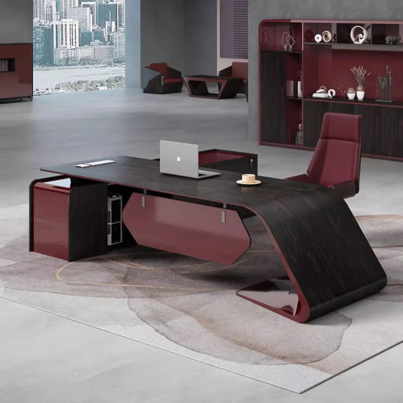 

Laptop Stand Writing Desk Luxury Executive Coffee Office Desks Workstation Organizer Scrivania Ufficio Lavoro Wood Furniture