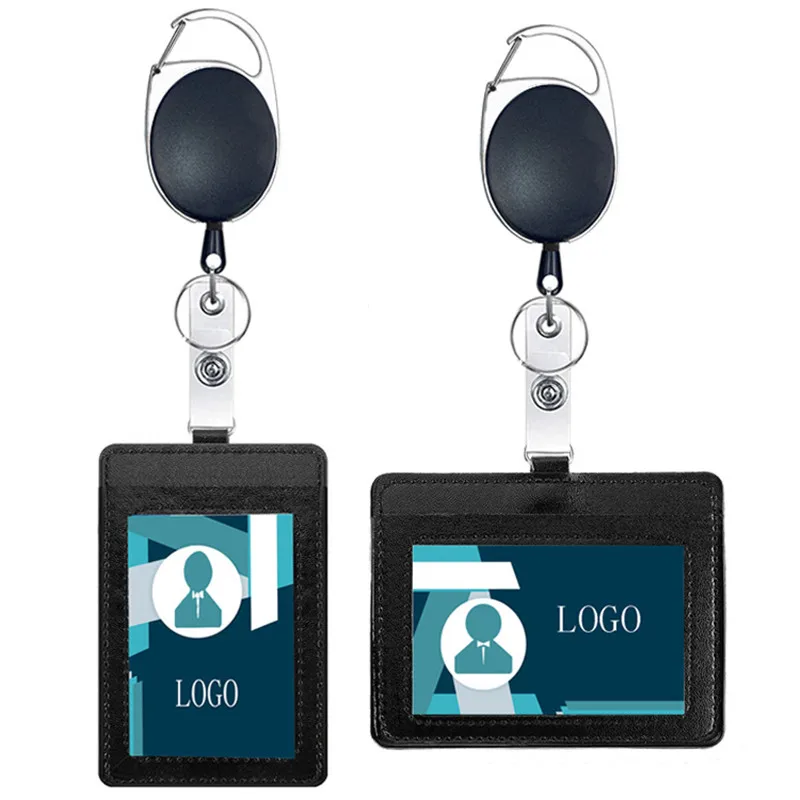 

Офисные аксессуары, металлический выдвижной брелок для ключей, кошелек из искусственной кожи для карт, держатель для удостоверения личности, Высококачественные канцелярские товары, дверной значок