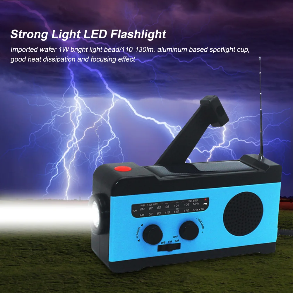 eu version solar power hand cranked generation mobile phone emergency charging prevention disaster outdoor survival radio free global shipping