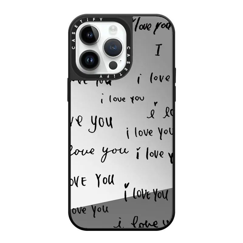 

CASETIFY I Love You Mirror Magnetic Wireless Charging Magsafe Cases For IPhone 12 13Pro 14PM 14Plus Shockproof Hard Cover D0513