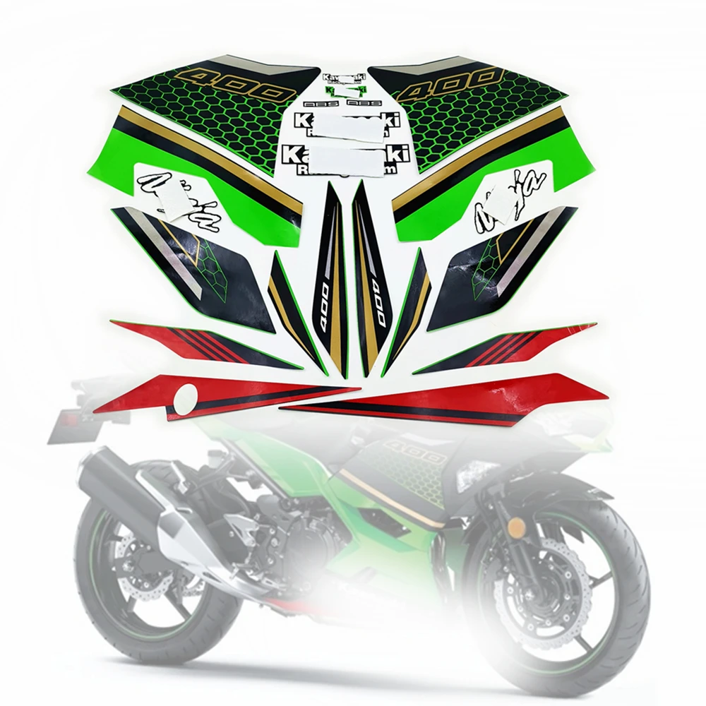 

For Kawasaki Ninja 400 2020 High Quality Protector Decoration Decals Fit Ninja400 Motorcycle Green Fairing Full Kit Stickers