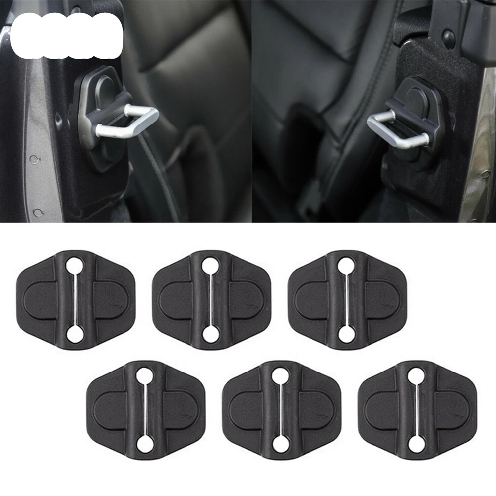 

Door Lock Hook Black Hood Lock Cover Gap Protect Trim Catches Latches Kits for Jeep Wrangler JL JT Willys 2018-2022