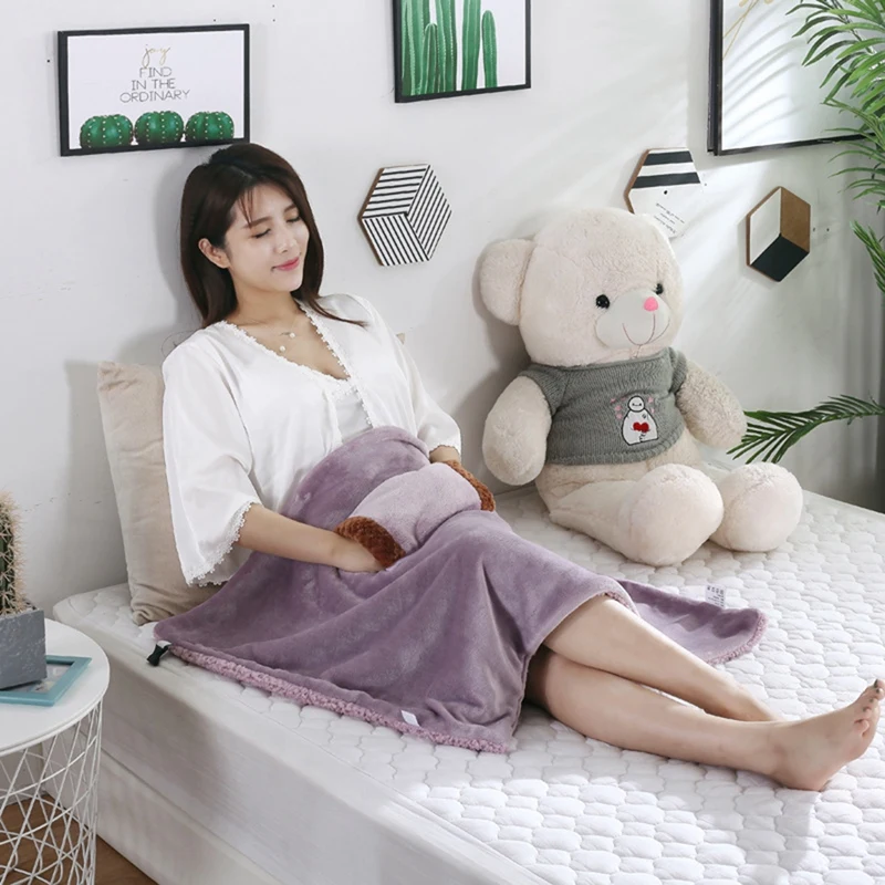 USB электрическое одеяло с подогревом мягкий толстый теплый машинная стирка