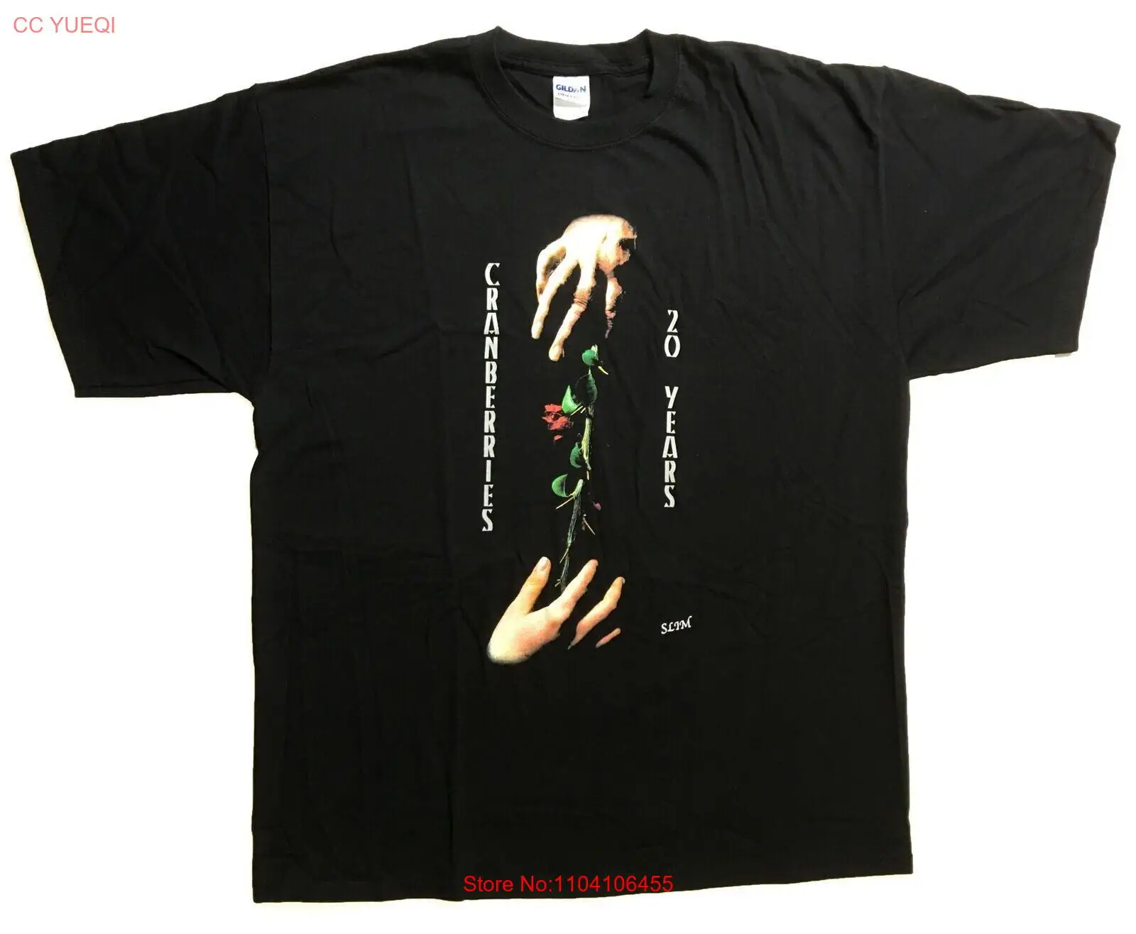 Двусторонняя винтажная футболка The Cranberries Band 20-летняя туристическая рубашка