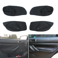 4pcs microfiber leather manual control window car door handle armrest panel cover trim for vw golf 4 mk4 jetta 1998 2004 2005