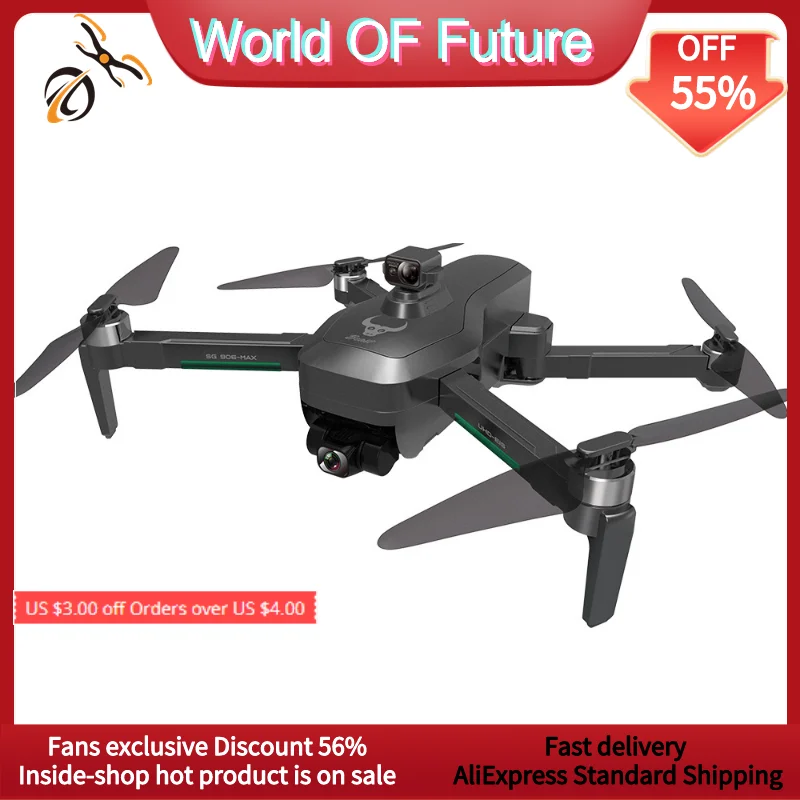 

Дрон Радиоуправляемый SG906 MAX2, профессиональная камера 4K HD, FPV Дрон SG906 Max3 5G GPS 3-осевой карданный лазерный Квадрокоптер с препятствиями для обхода препятствий