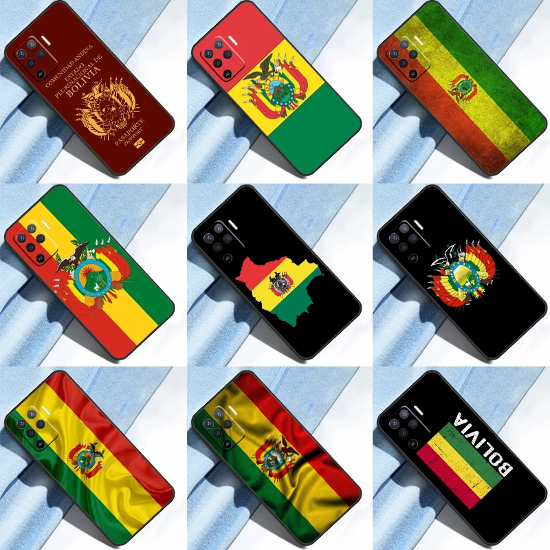 Фотообои с флагом Боливии для OPPO A91 A83 A93 A15 A16 A52 A72 A92 A54 A74 A94 A5 A9 A31 A53 A53S Coque