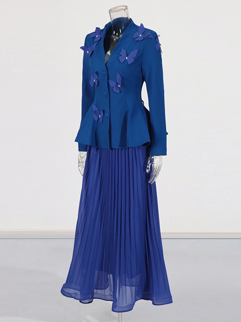 Modphy Элегантный блейзер Плиссированная юбка Комплекты женских с бантом