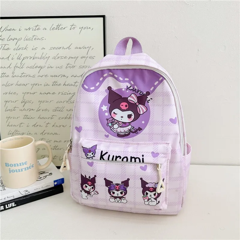Женский рюкзак Kuromi Cinnamoroll Kawaii милый мультяшный мой Мелодия понравило помпон Purin