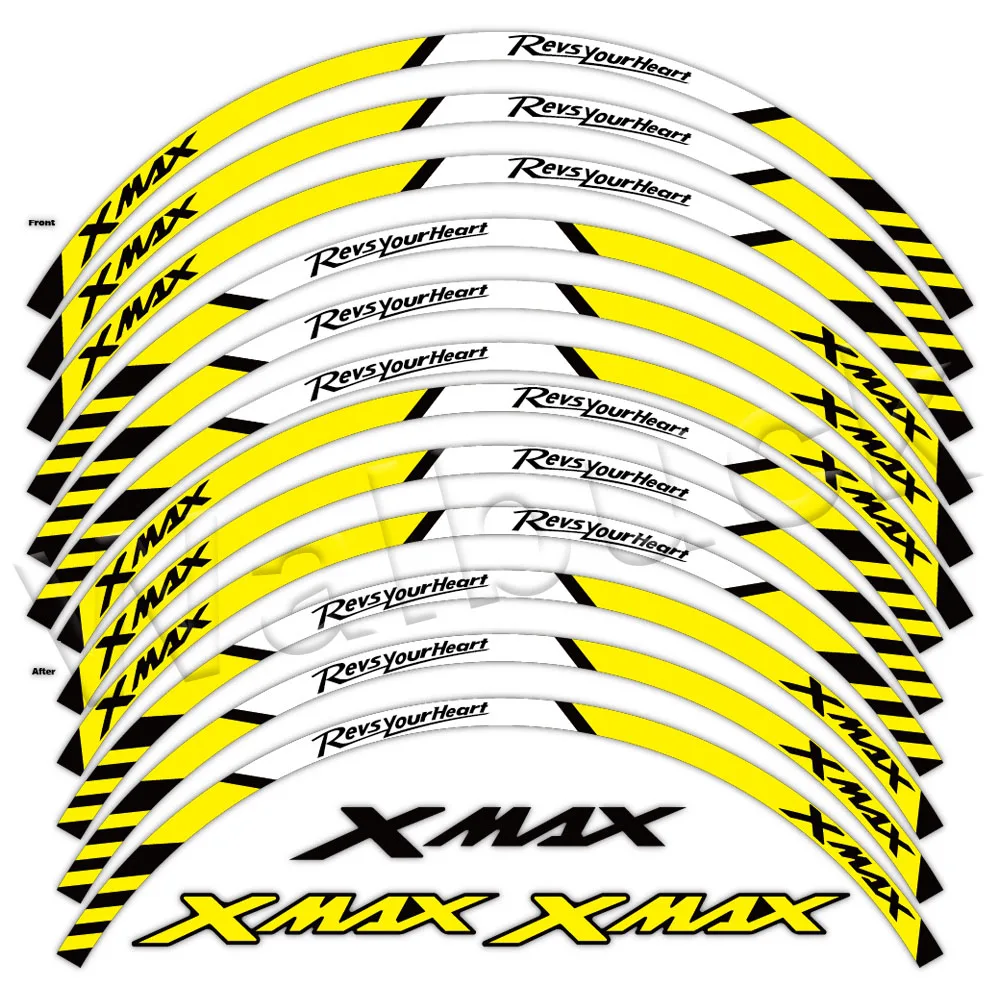 Наклейка на колесо для мотоцикла, самоката, обод, полоса, лента, наклейка, аксессуары, водонепроницаемая для XMAX 150 250 300 Xmax300 xmax250 xmax150