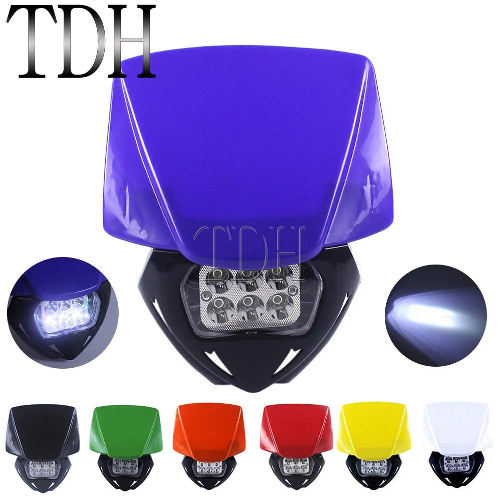 

Светодиодная фара Supermoto для мотоцикла, для Yamaha TTR250 TTR230 WR250F YZ250F YZ450F YZ125 YZ WR 80 125 250 450 465 490 F