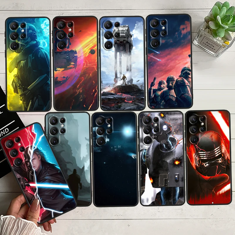 

Star wars weapon robot Cool Black Phone Case For Samsung Galaxy S23 S22 S21 S20 FE Ultra Pro Lite S10 S10E S9 Plus 5G Cover Capa