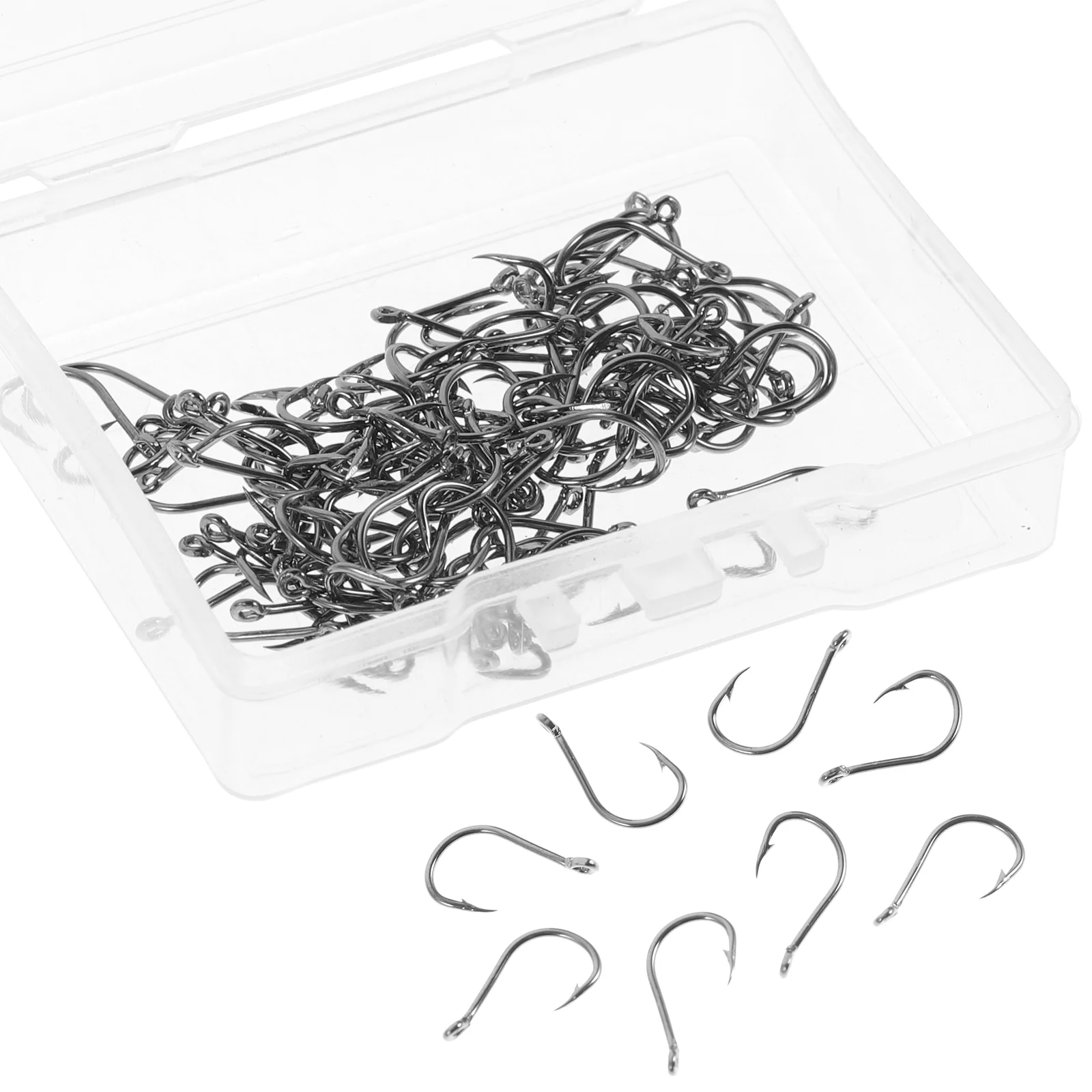

Hooks Hook Barbed Freshwater Seawater Boxed Holes High Carbon Steel Saltwater Barbs Jig Jk