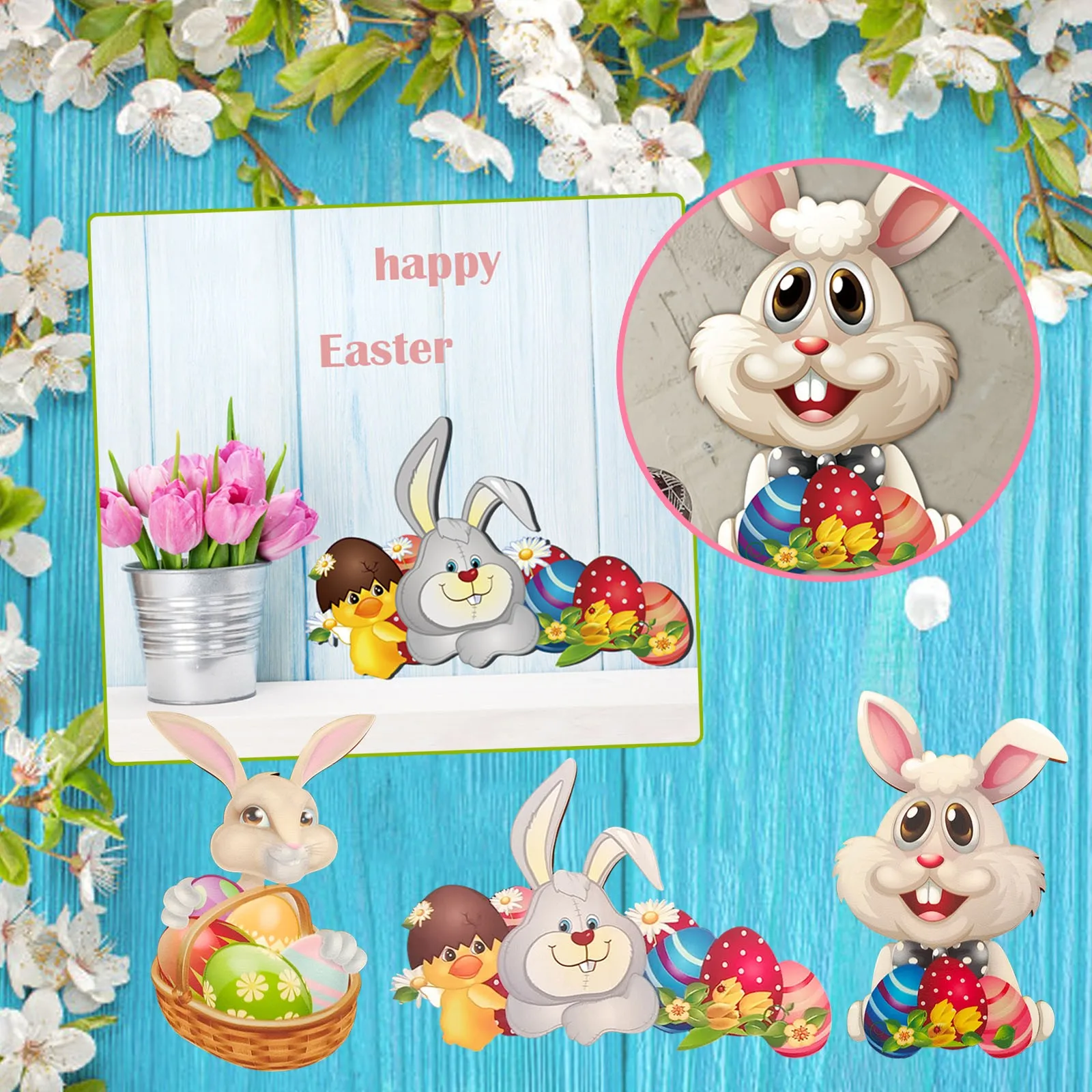 Пасхальное уличное украшение забора деревянный подвесной знак деревянные