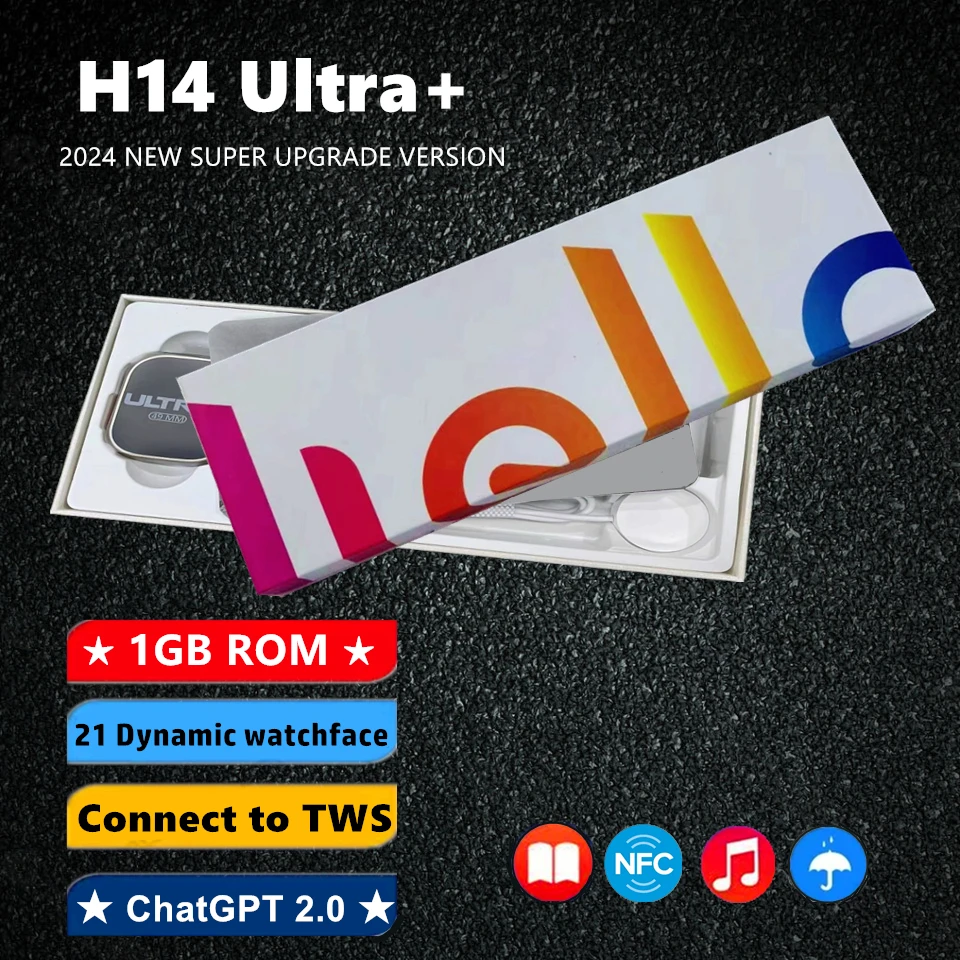 Умные Часы Hello Watch H14 Ultra Plus Gen2 1 ГБ ПЗУ Bluetooth-вызов Музыкальный Плеер Электронная