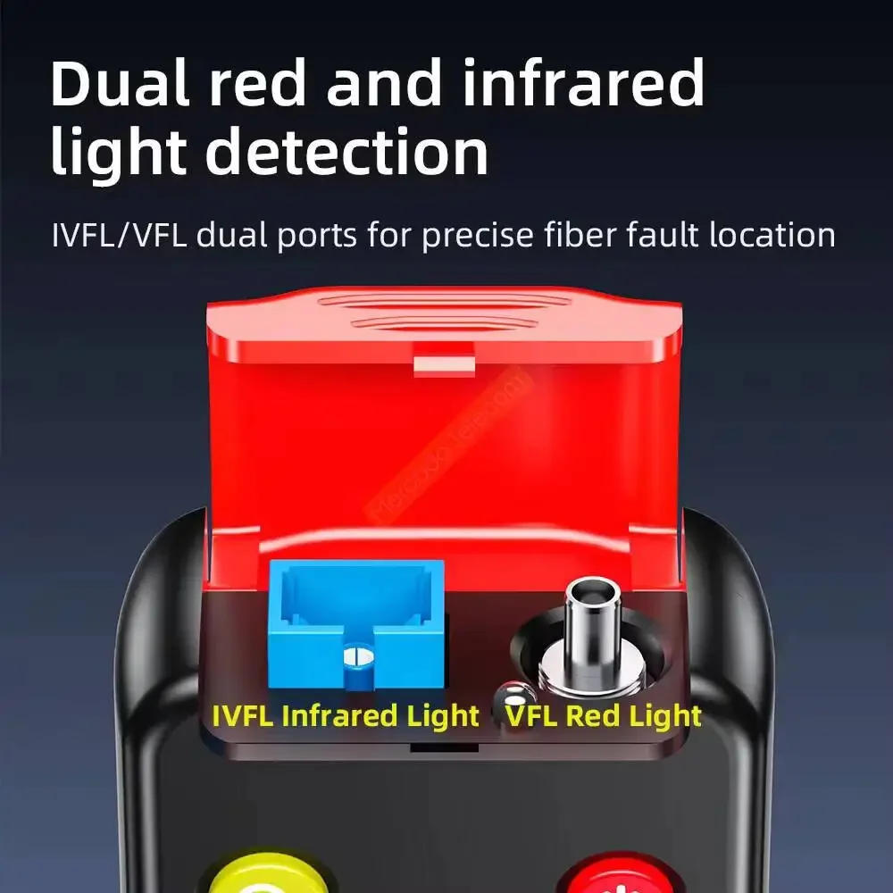 Фото OT-10 MINI OTDR 20KM Ручной оптический рефлектометр с функцией визуального определения неисправностей, тестер для поиска точек разрыва в оптическом кабеле. №4