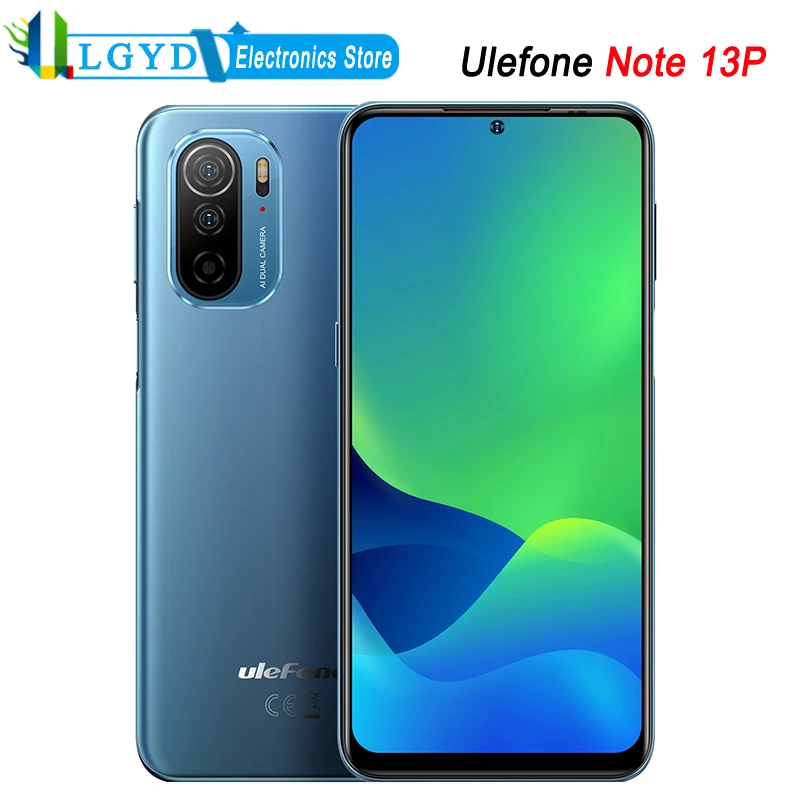 

Ulefone Note 13P Global Smart Phone 4GB RAM 64GB ROM Android 11 MTK Helio G35 Octa Core Dual SIM 4G LTE NFC Face Fingerprint ID