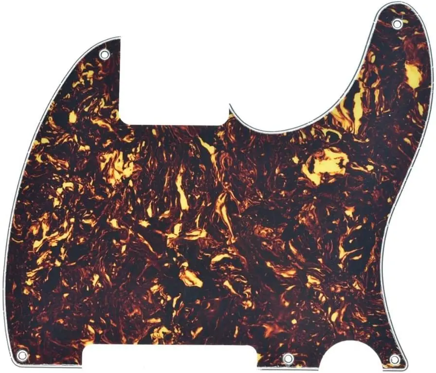 Black 5 Hole Guitar TL Blank Pickguard for Tele Guitar Pickguard Tele Pick Guard Scratch Plate for Telecaster Esquire Aged Pearl enlarge
