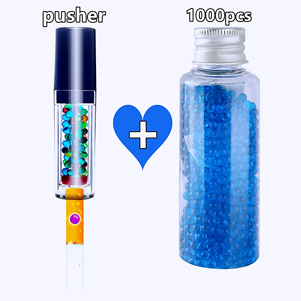 

1000ps DIY Cigarette Popping Capsule Upgrade Box Mixed Fruit Bursting Beads Mint Flavor Smoking Cigarette Explosion Beads Pusher