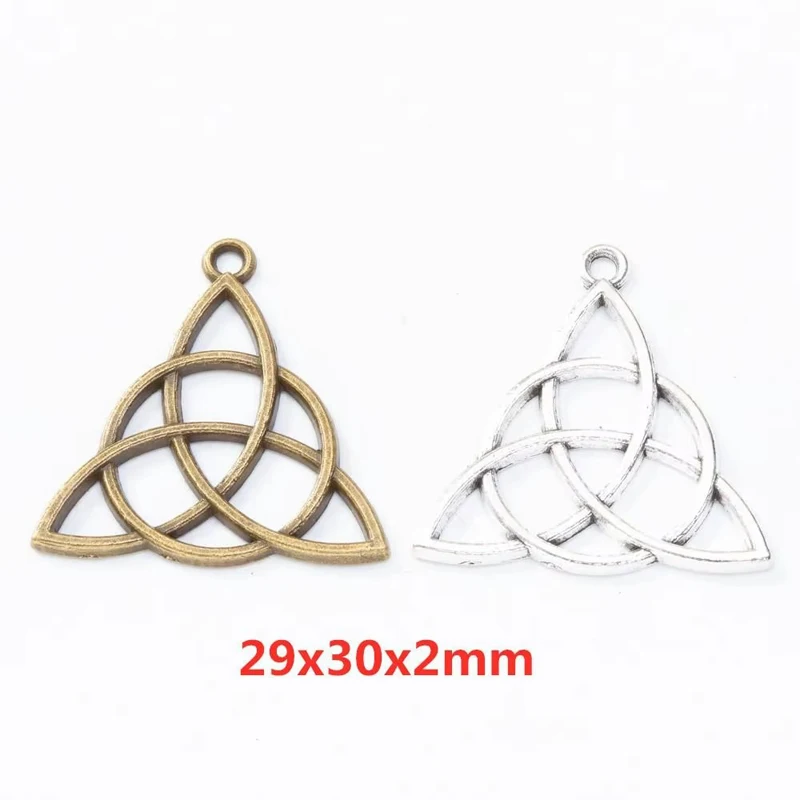 50 шт. 29*30 мм модный женский бутик античная бронза круглая полая треугольная