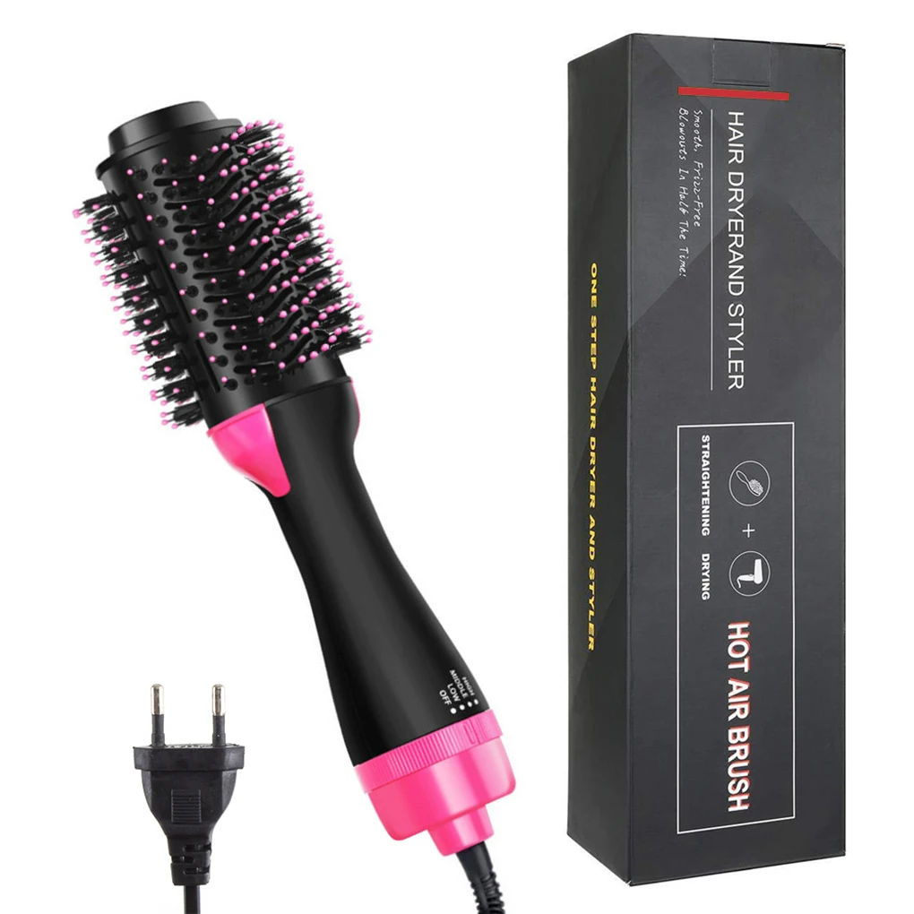 

Hair Dryer Hot Air Brush Styler and Volumizer Hair Straightener Curler Comb Roller One Step Electric Ion Blow Dryer Brush