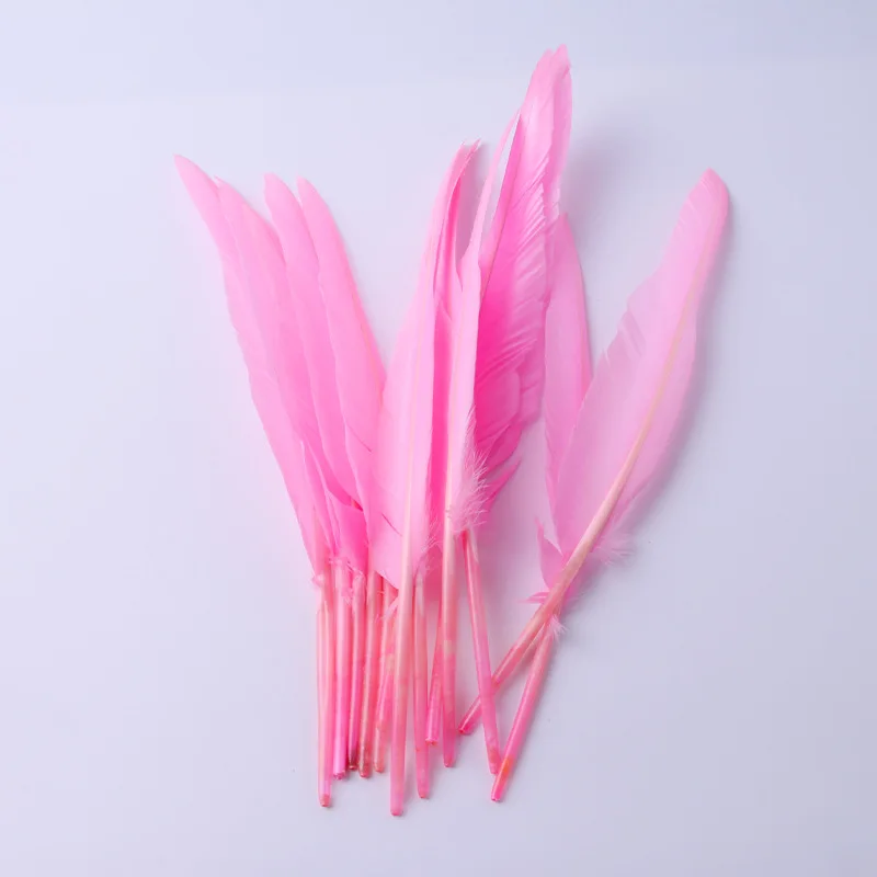 

Free shipping 50pcs 25-35cm /10-14inch White goose flight wing feather for wedding decoration
