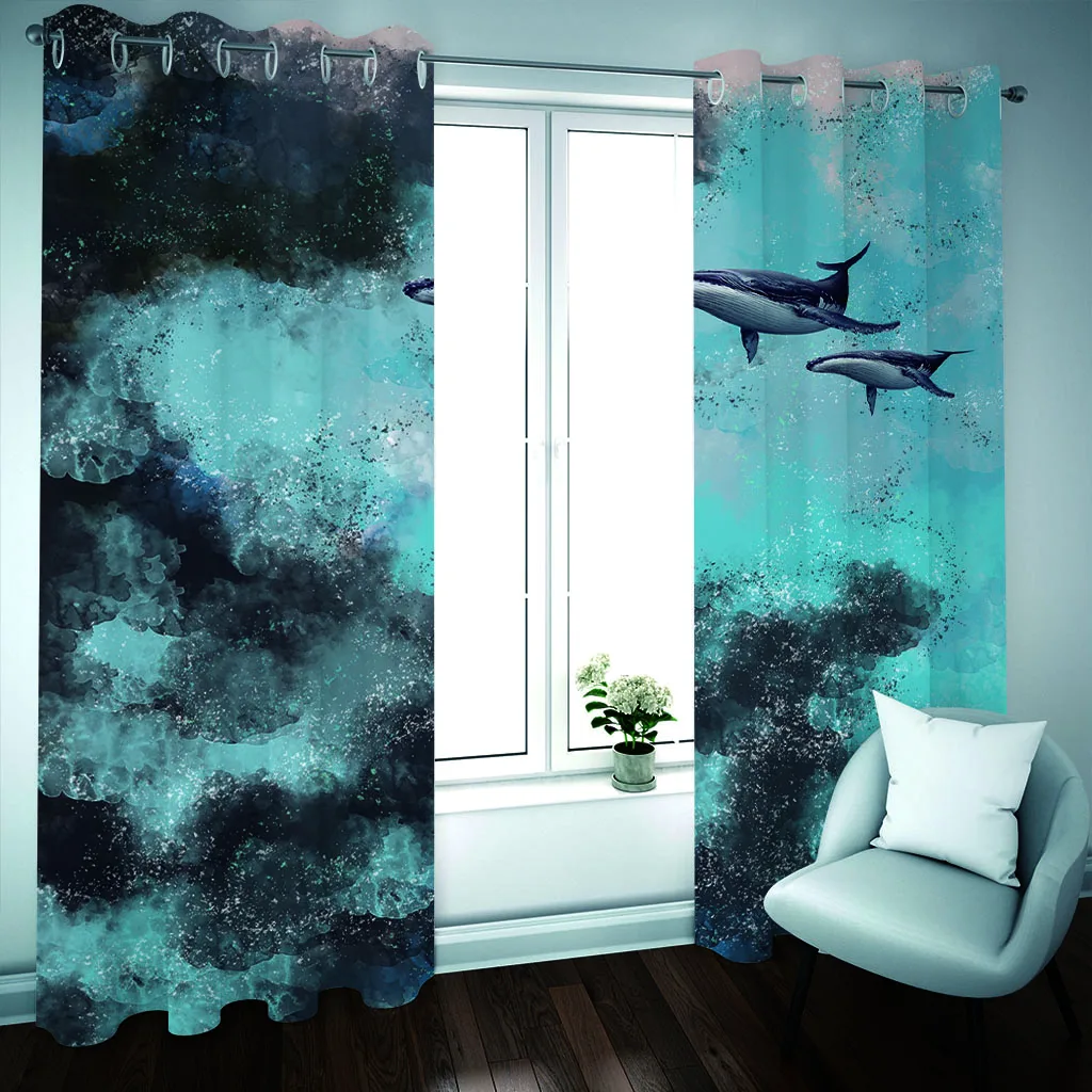 Украшение спальни по индивидуальному заказу животное кит абстрактные граффити