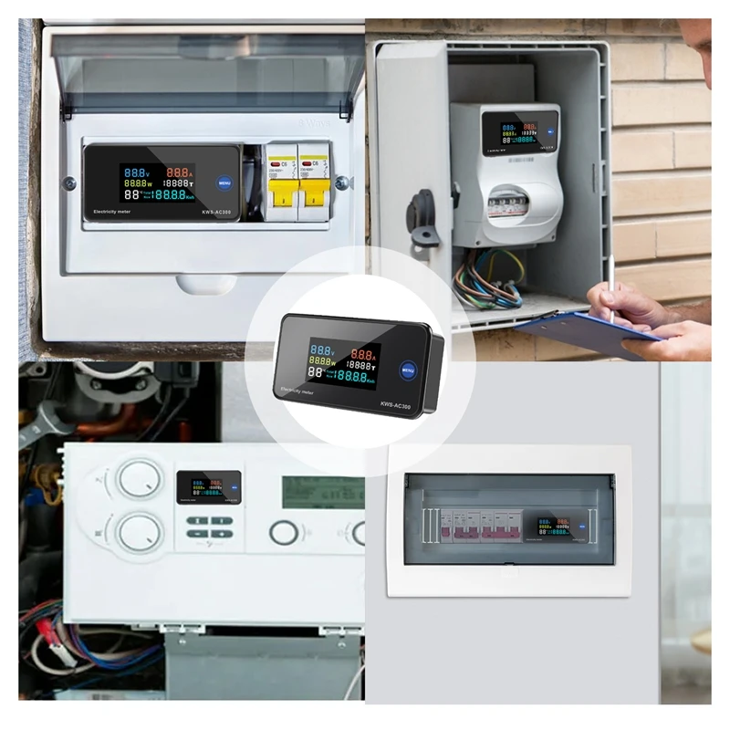 Ваттметр переменного тока AC300 50-300 В Вольтметр Амперметр Счетчик энергии