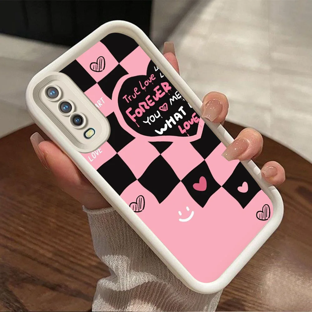 MK-2 Черно-белый клетчатый утолщенный противоударный чехол для VIVO Y52 Y53S Y20 Y20I Y20S Y20A