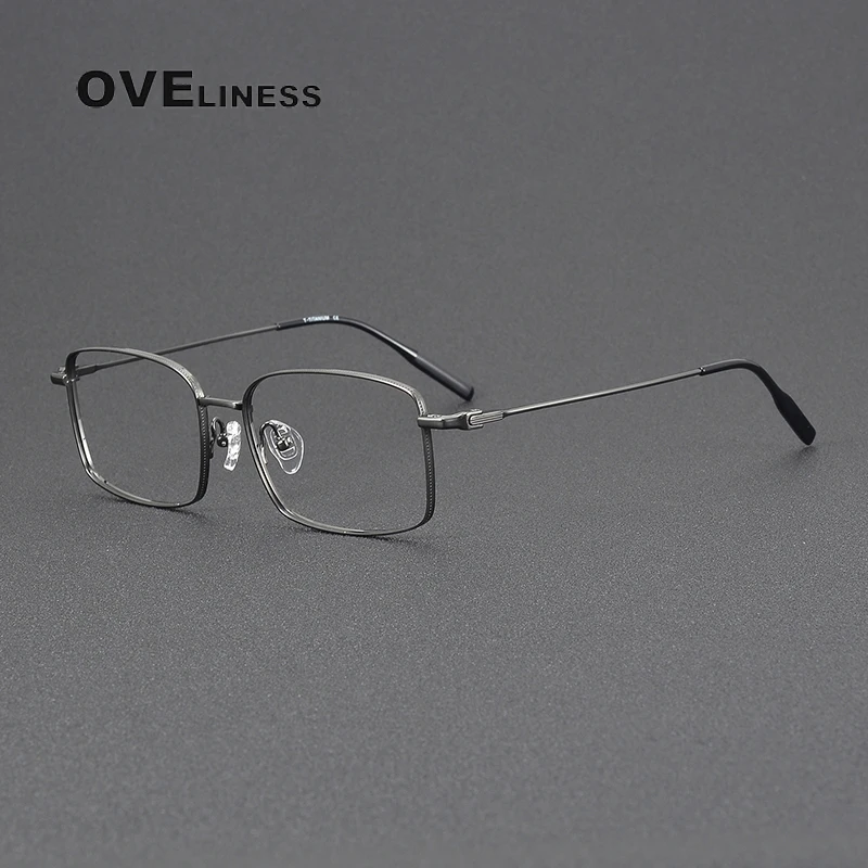 Оправа для оптических очков из чистого титана мужская квадратная оправа