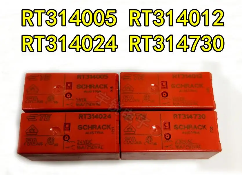 Новинка 10 шт./партия RT314005 5VDC RT314012 12VDC RT314024 24VDC RT314730 16A 8Pin