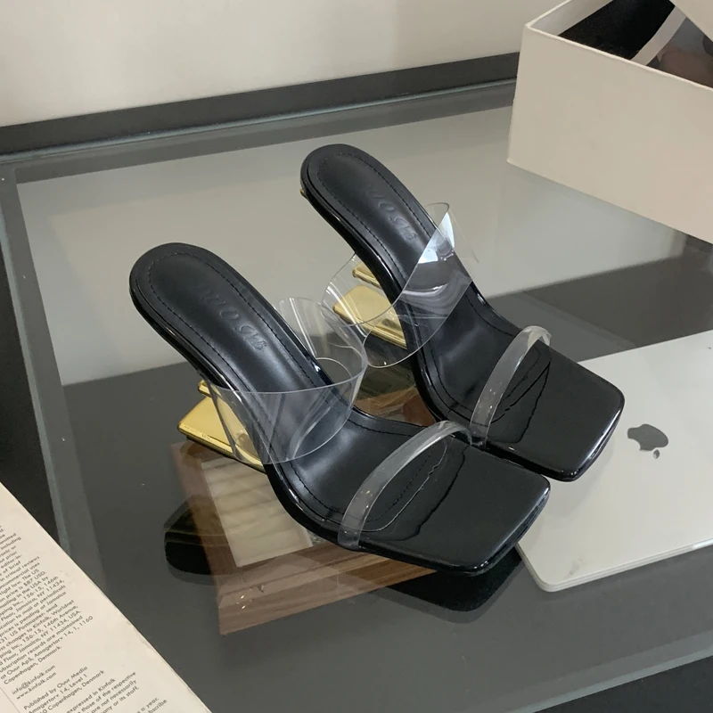 Сандалии женские на прозрачной танкетке серебристые Босоножки каблуке летние