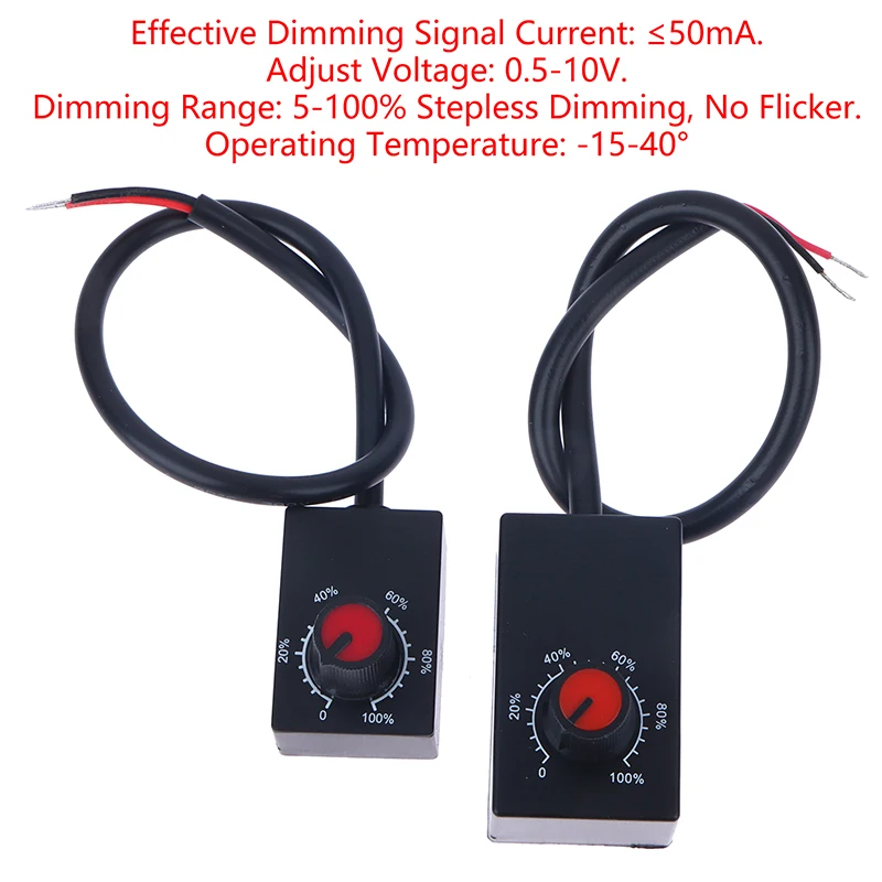 

1PC Mini DC 0-10V 1-10V Knob Dimmer 0-100% Scale Electronic Potentiometer for LED Dimmable Grow Lights Power Driver Wholesale