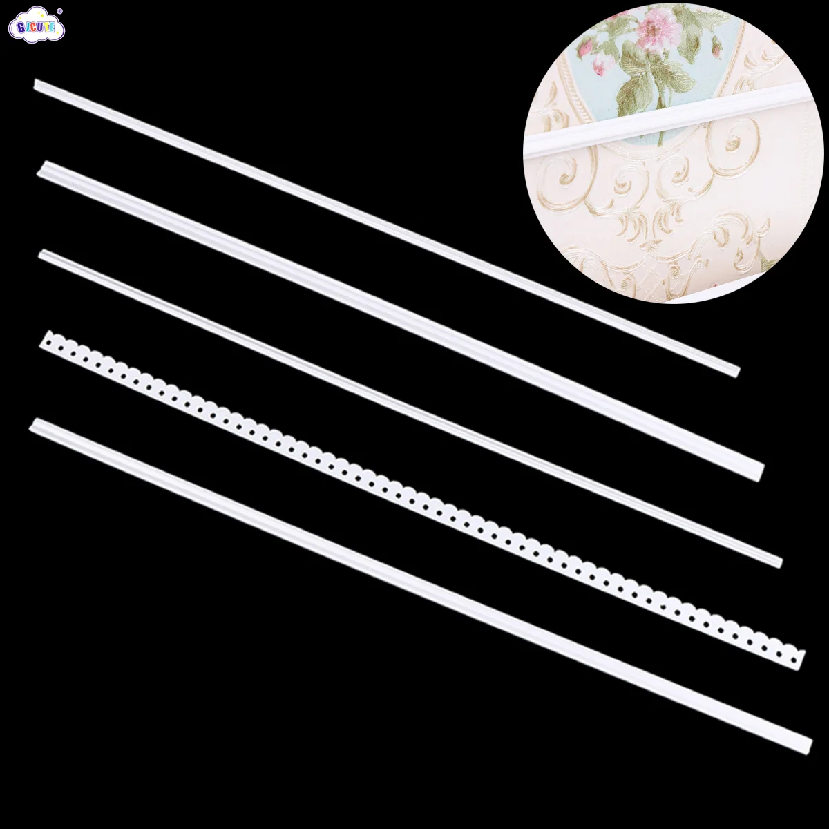 8 шт. 45 см 1:6/1:12 кукольный домик белая деревянная отделка плинтус миниатюрная