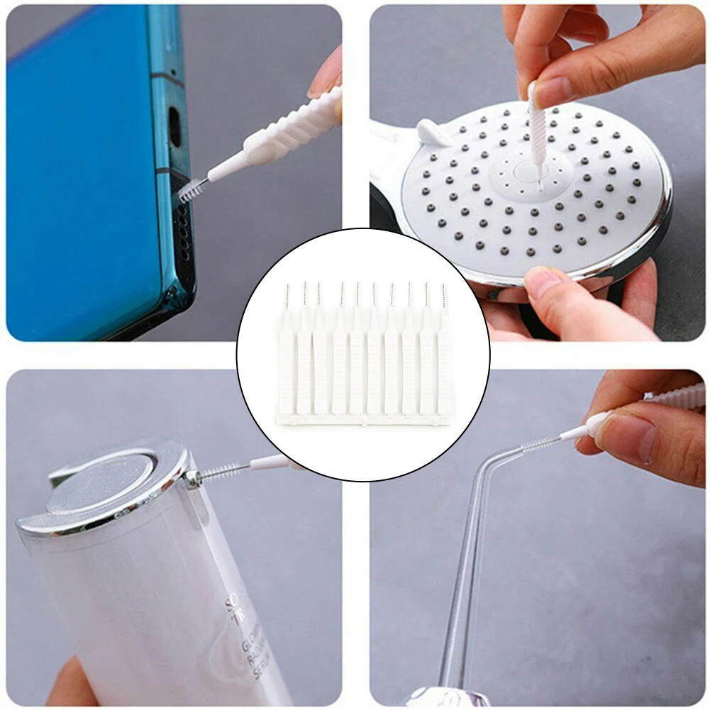 

20Pcs/Set Shower Head Cleaning Brush White Small Brush Pore Gap Clean Anti-clogging Nylon For Kitchen Toilet Phone Hole Keyboard