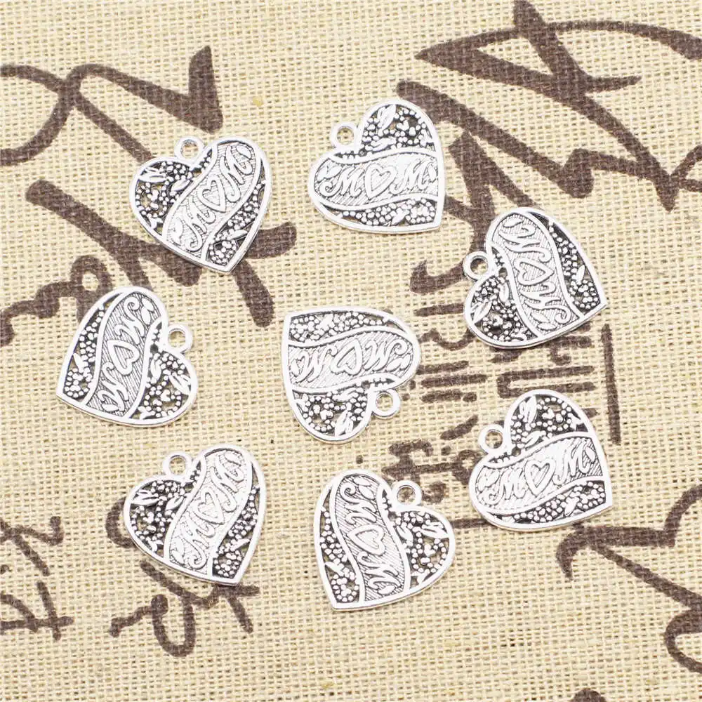 

Love Charms For Jewelry Making Car Pendant Accesori 18X18mm Antique Silver Color 20 Pieces