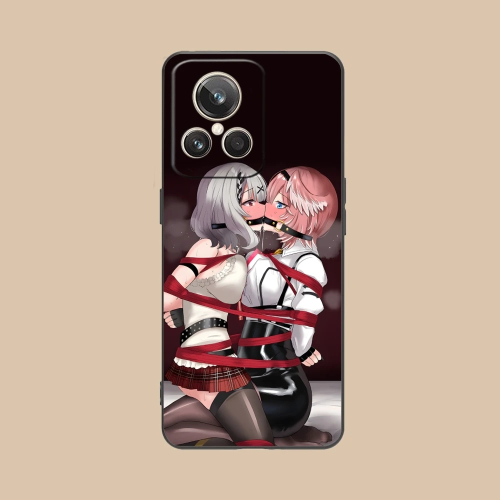 Hentai Waifu Girl Mobile Cell Phone Case for Realme GT 2 9i 8i 7i Pro X50 X2 C35 C21 C20 C11 C3 Black Soft Cover Shell