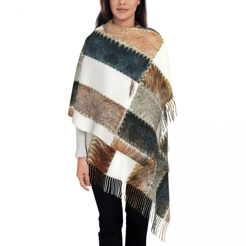 

Стильные Кожаные шарфы из воловьей кожи в стиле пэчворк