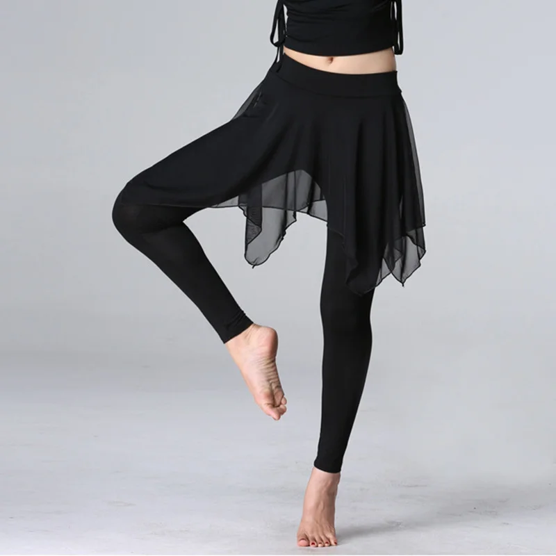 

Belly Dancing Pant Latin Dance Pant Skirt Modal Training Pant Dress Irregular Latin Dance Trousers for Women