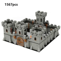 building block model medieval retro city solid wall scene tower tower free combination creative assembly childrens toy boy gift