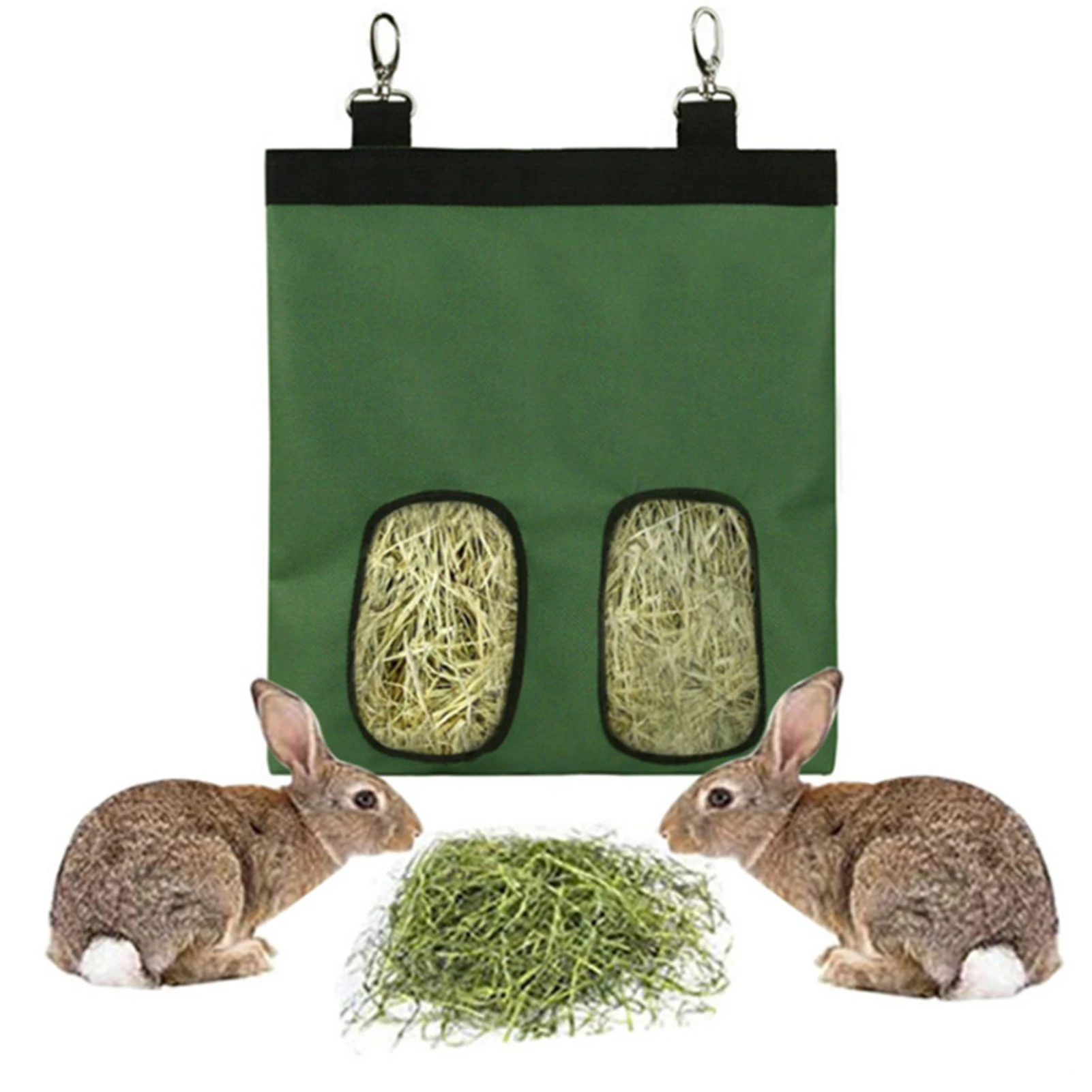 

Hay Bag Hanging Pouch Feeder Sack Holder Small Animals Supplies Feeding Dispenser Container Rabbit Guinea Pig Cage Accessories