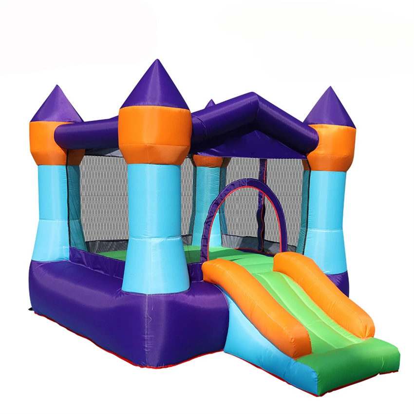 

A82011 Children's Inflatable Castle Trampoline Home Small Inflatable Slide Parent-child Playground Equipment 260*190*170cm