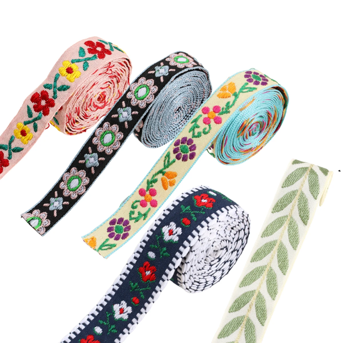 

2Yards Flower Jacquard Ribbon Bowknot Material Lace Trim Embroidery Applique DIY Art Craft Supply for Scrapbooking Gift Wrapping