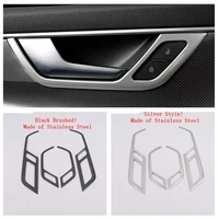 for audi a6 c8 a7 2019 2022 accessories car inner door handle bowl frame cover trim stainless steel black brushed silver
