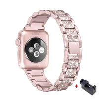 stainless steel strap for apple watch band 7 45mm 41mm 5 4 40mm 44mm women diamond band bracelet iwatch 38mm 42mm accessories