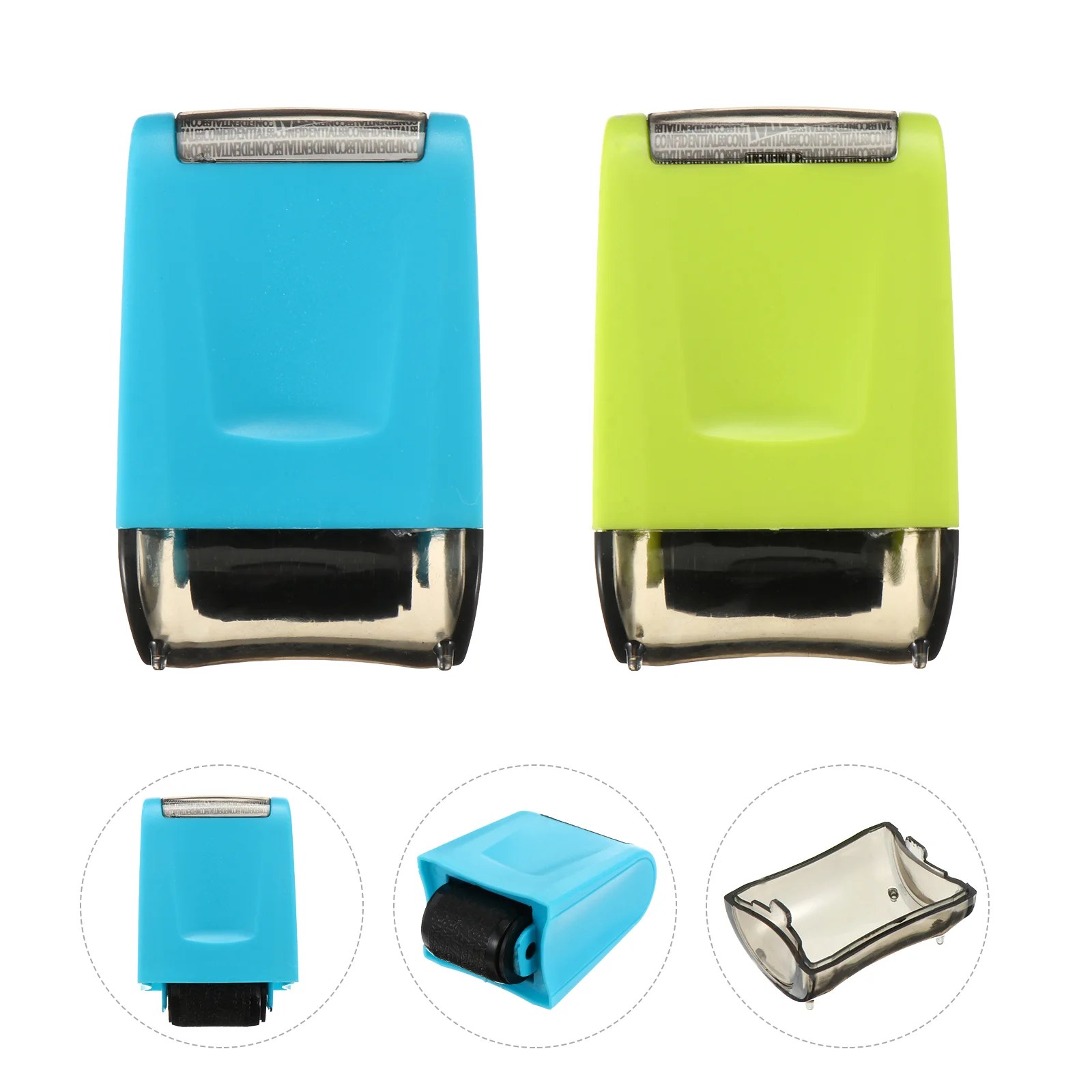 

2 Pcs Seal Name Stamp Hand-held Security Stamps Confidential Plastic Garbled Privacy Identity Guard Seals Protection
