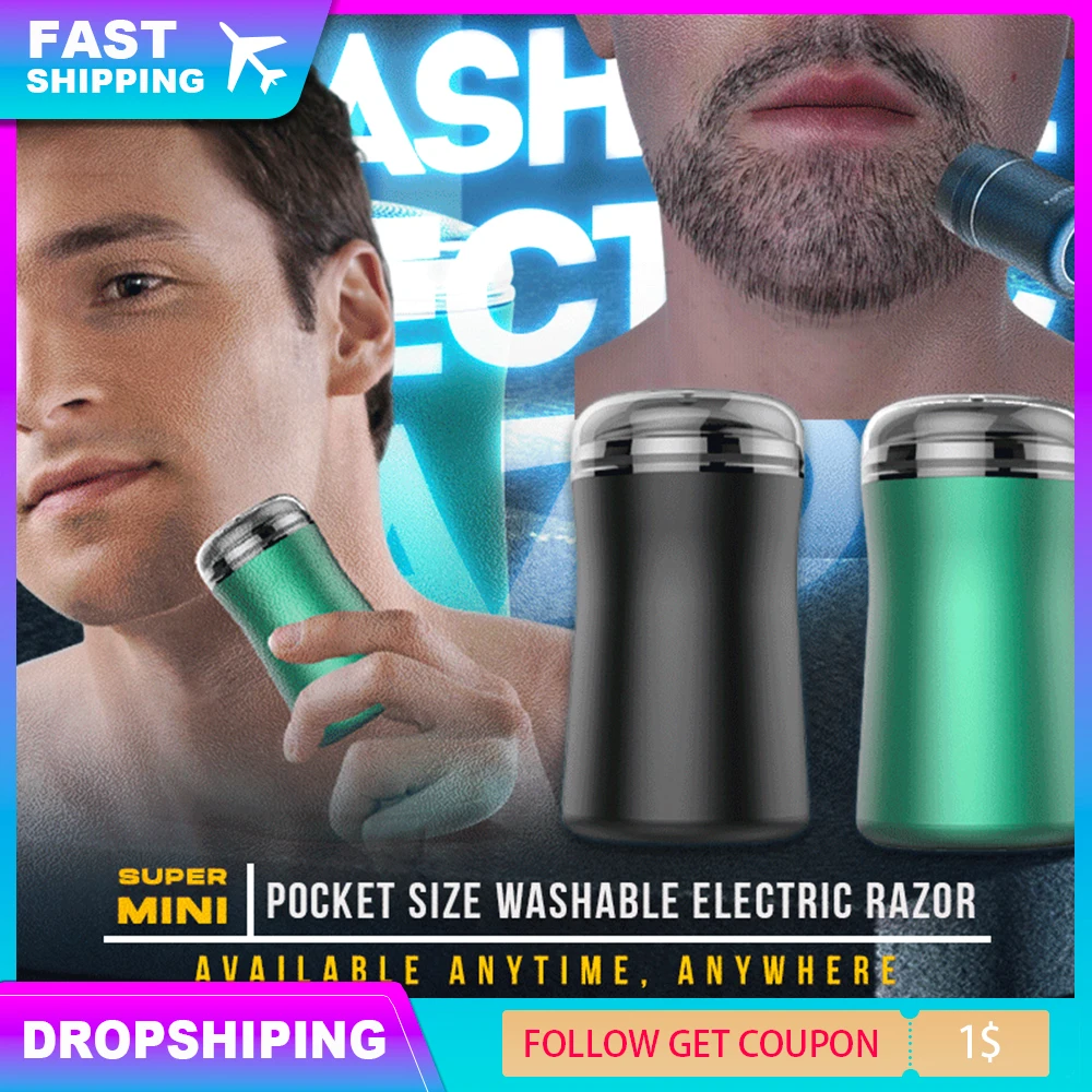 

New Arrival Mini Portable USB Rechargeable Shaver Electric Shaver for Men, Electric Razor male sucking device weight lifting